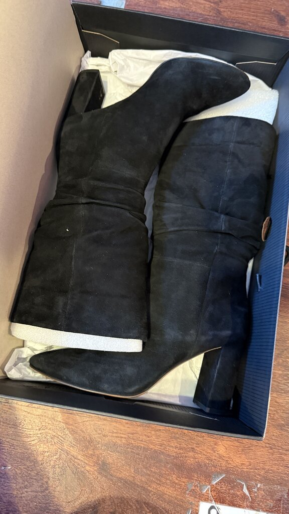 Suede Mid Block Heel Boots