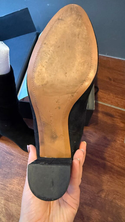 Suede Mid Block Heel Boots