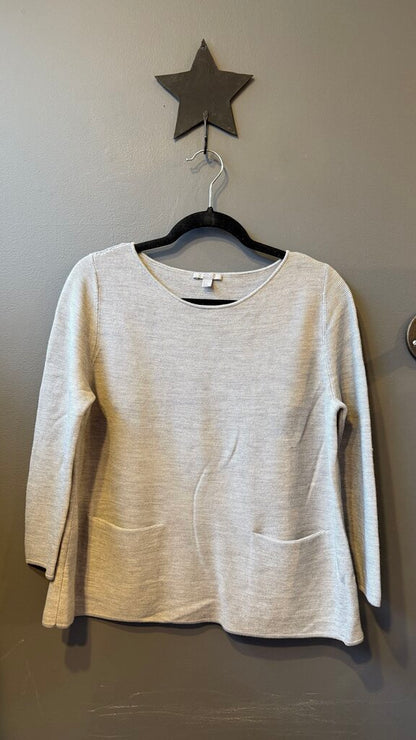 Wool Boxy Pocket Sweater