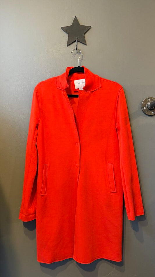 Ponte Raw Hem Long Jacket