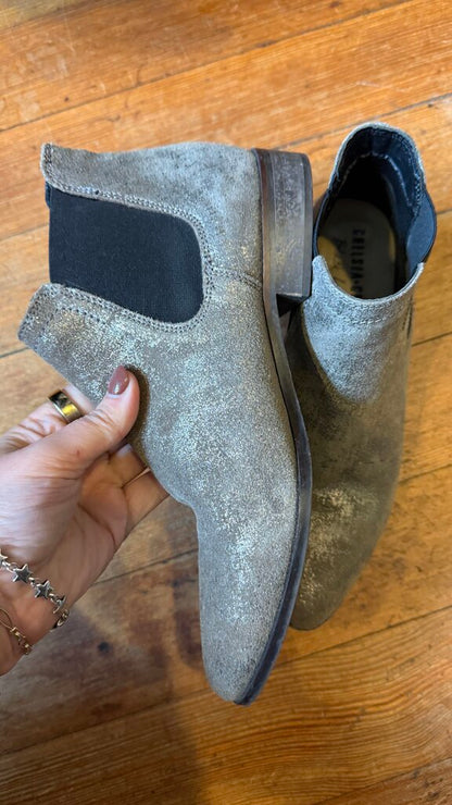 Metallic Chelsea Booties