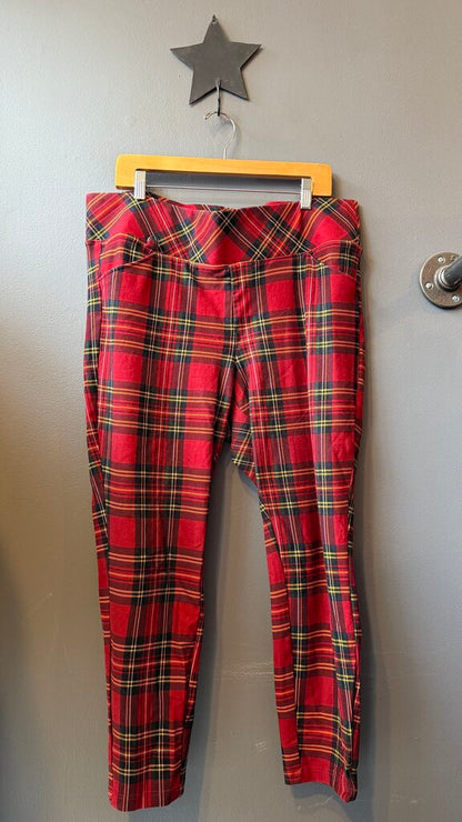 Betsy Johnson Tartan Pull On Pants