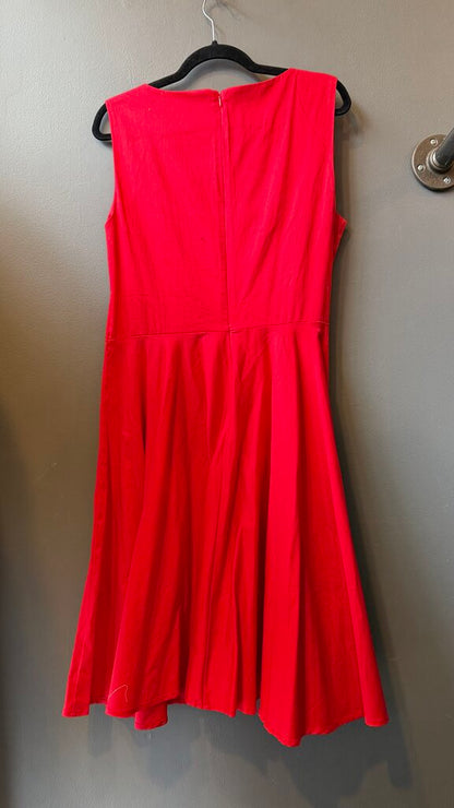 Sateen Fit Flare Dress