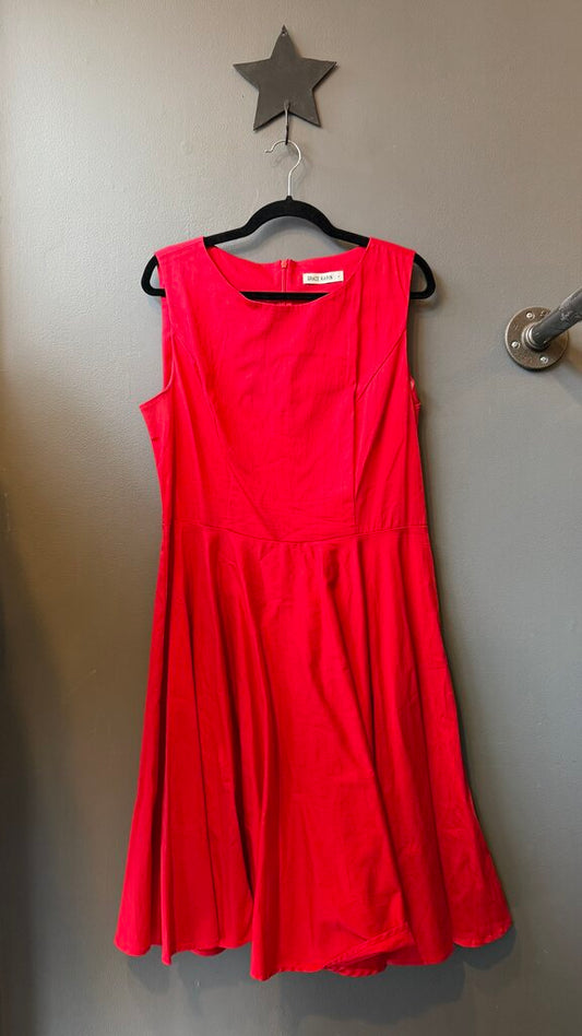 Sateen Fit Flare Dress