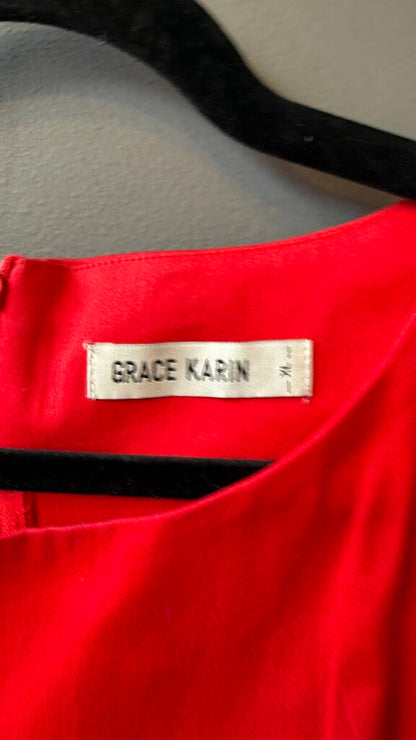 Sateen Fit Flare Dress