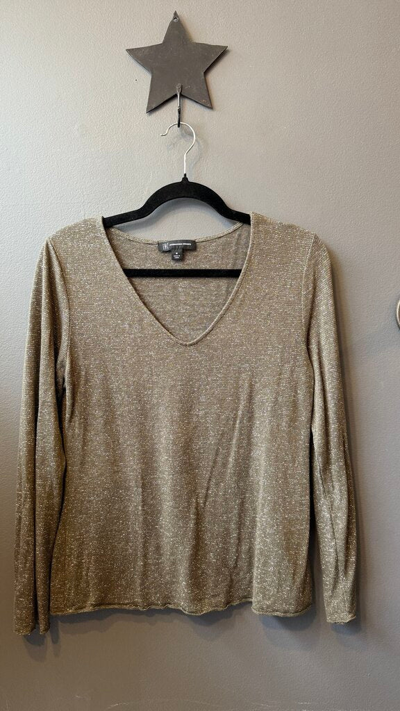 Metallic Long Sleeve Knit Top