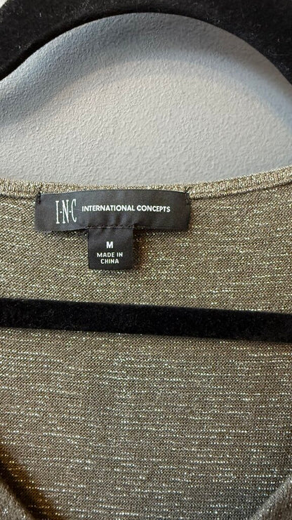 Metallic Long Sleeve Knit Top