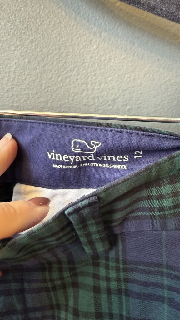 Embroidered Plaid Pants