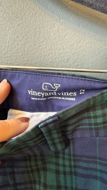 Embroidered Plaid Pants