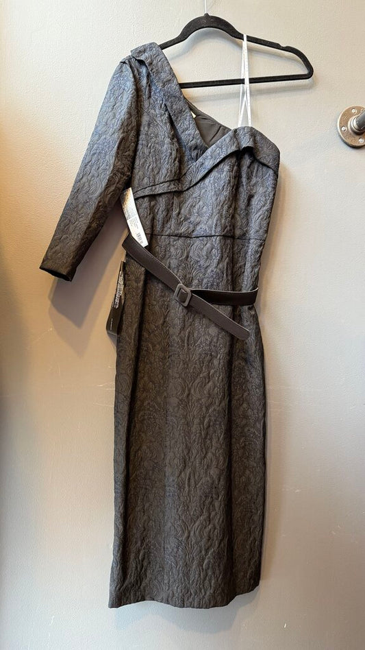 Jacquard One Sleeve Sheath Dress