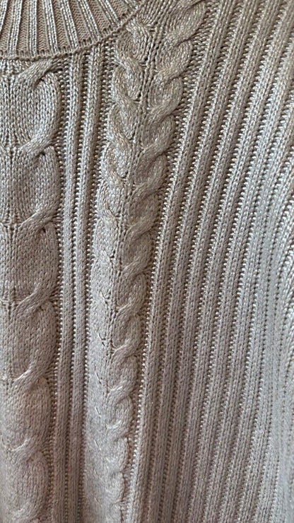 Painted Silver Mockneck Sweater