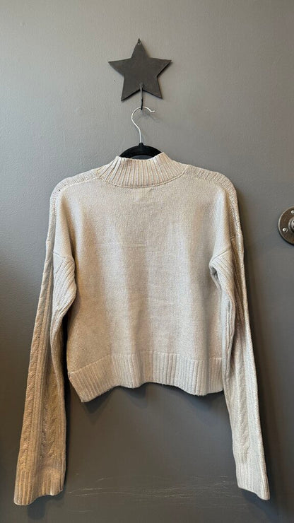 Painted Silver Mockneck Sweater