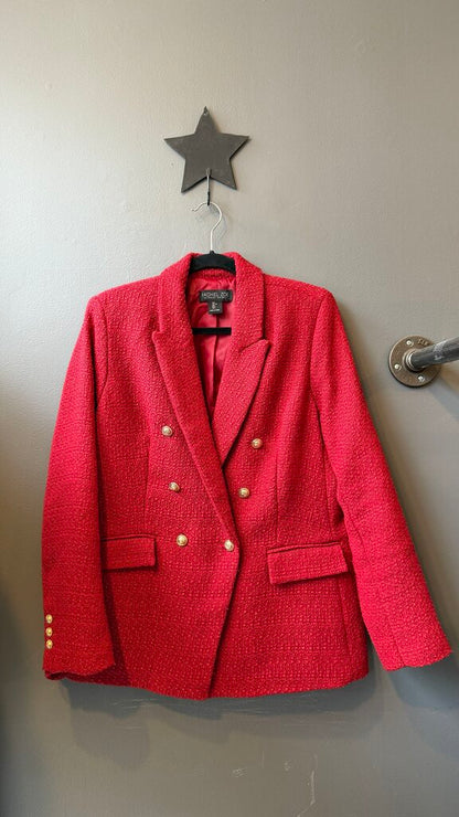 Double Breasted Tweed Blazer