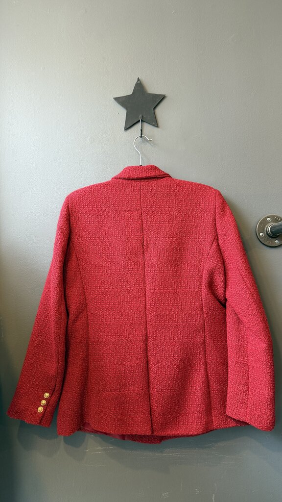 Double Breasted Tweed Blazer