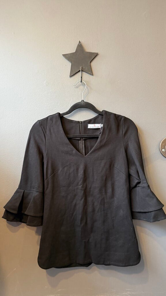 Ruffle Cuff Ponte Knit Top