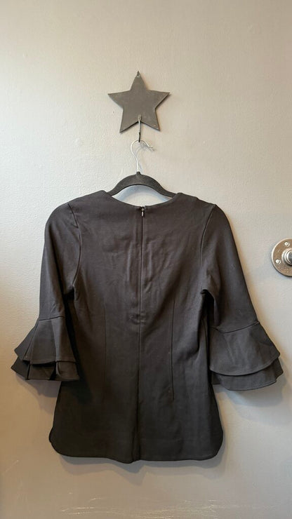 Ruffle Cuff Ponte Knit Top