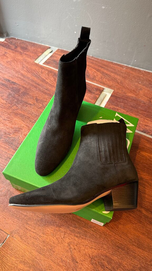 Suede Western Chelsea Booties