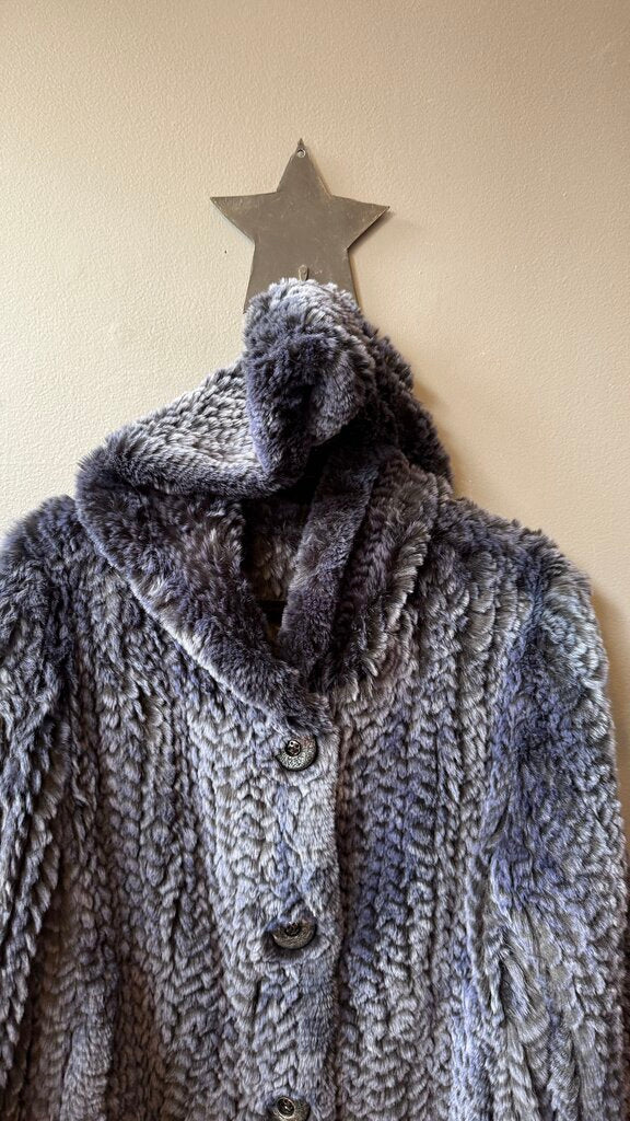 Rabbit Knit Hooded Jacket