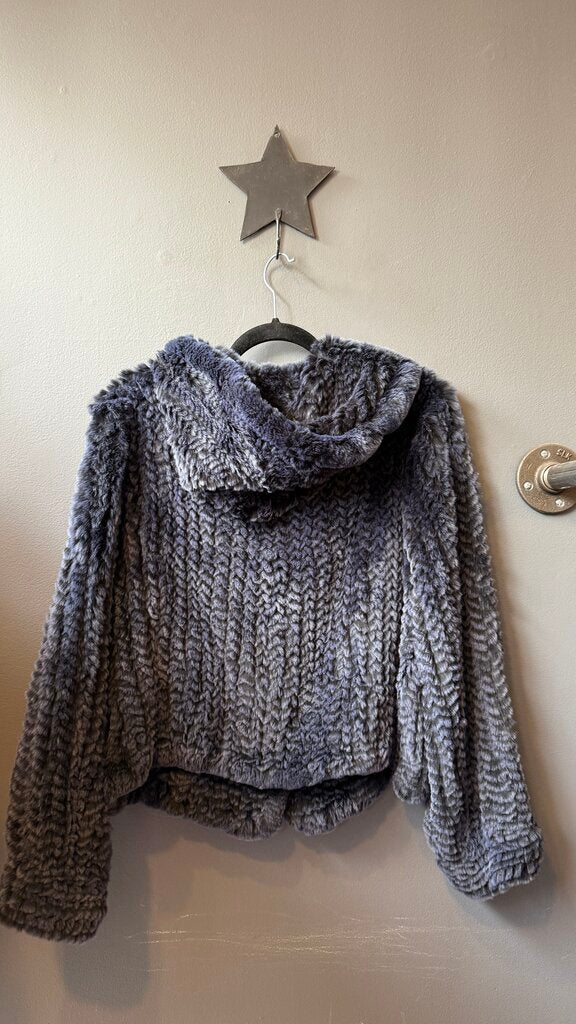 Rabbit Knit Hooded Jacket