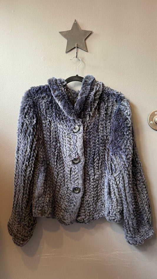 Rabbit Knit Hooded Jacket