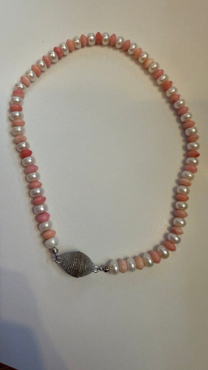 Pink and Pearl Necklace