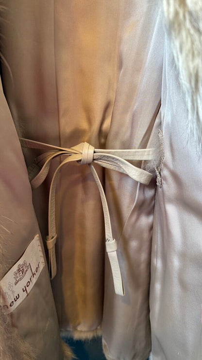 Fox Fur Drawstring Coat