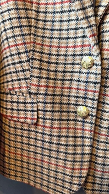 Houndstooth Plaid Schoolboy Blazer