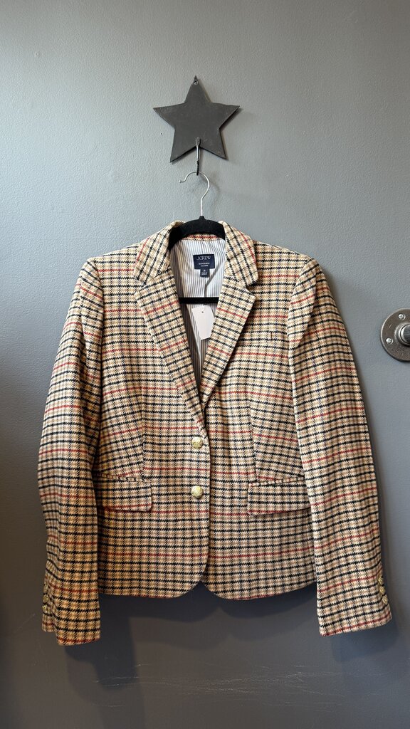 Houndstooth Plaid Schoolboy Blazer