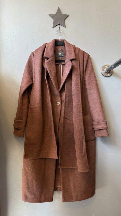 Wool Blend One Button Coat