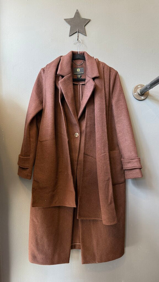 Wool Blend One Button Coat