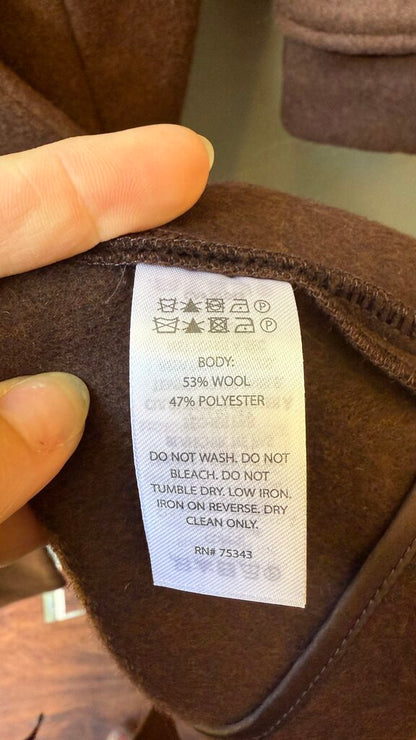 Wool Blend One Button Coat