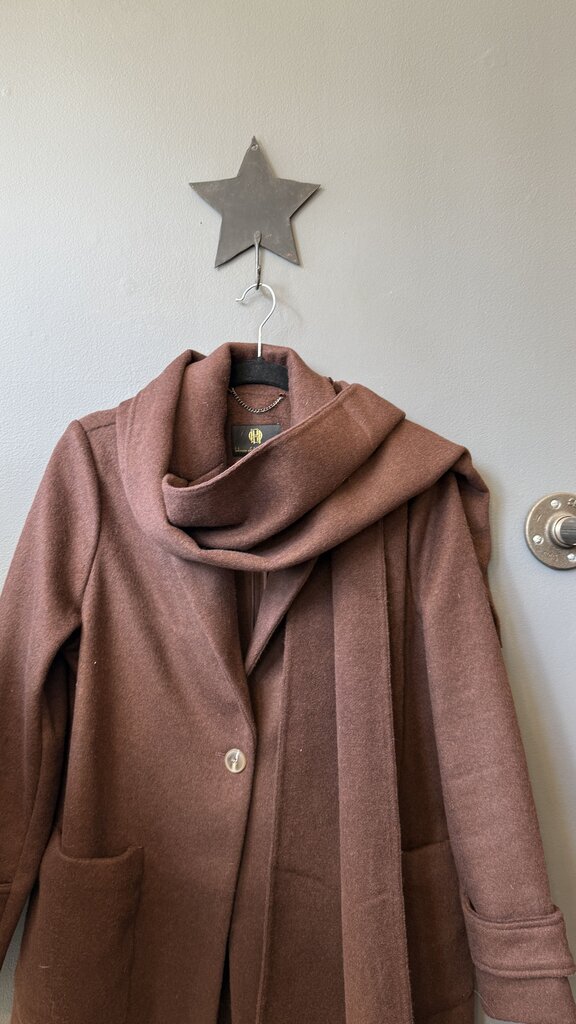 Wool Blend One Button Coat