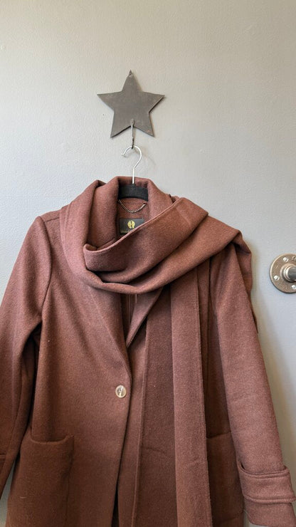 Wool Blend One Button Coat