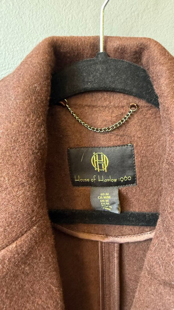 Wool Blend One Button Coat