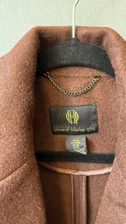 Wool Blend One Button Coat