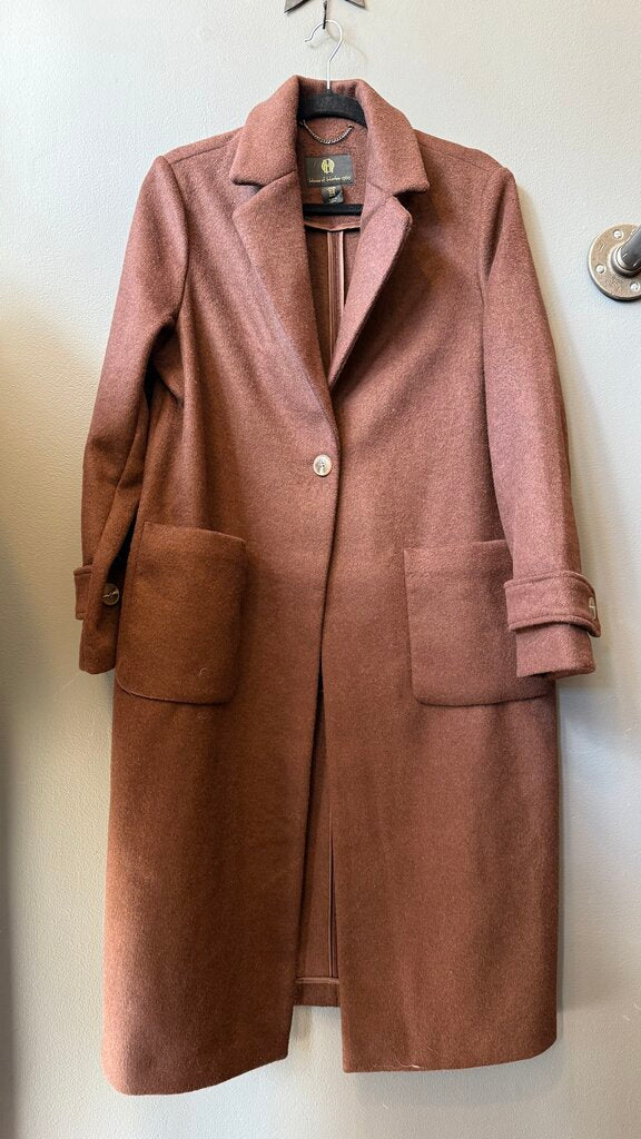 Wool Blend One Button Coat