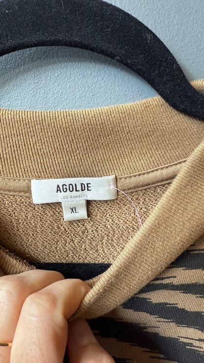 Puff Shoulder Print Sweatshirt