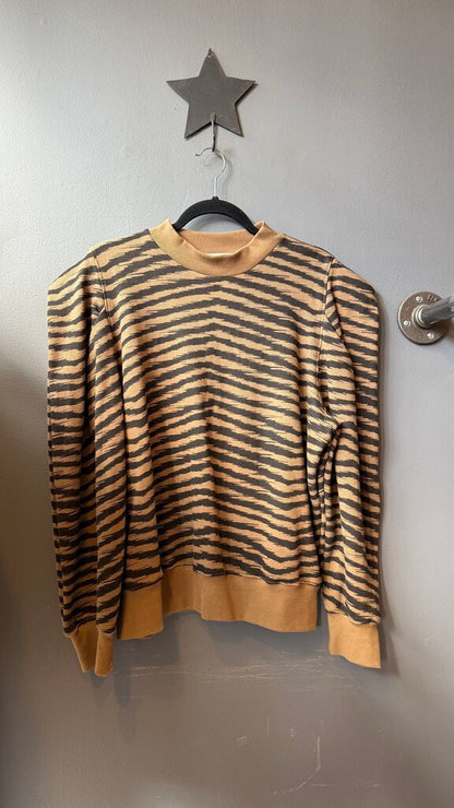 Puff Shoulder Print Sweatshirt