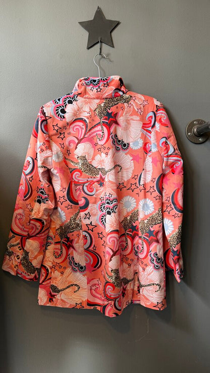 Star Floral Leopard Print Jacket