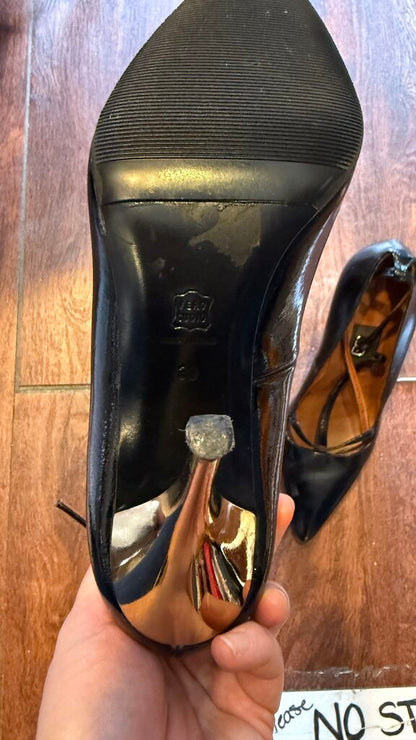 Gold Heel TStrap Heels