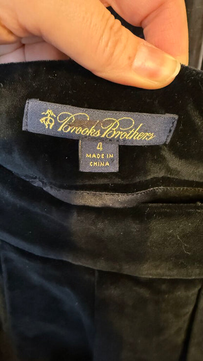 Pleated Velvet Knee Length Skirt