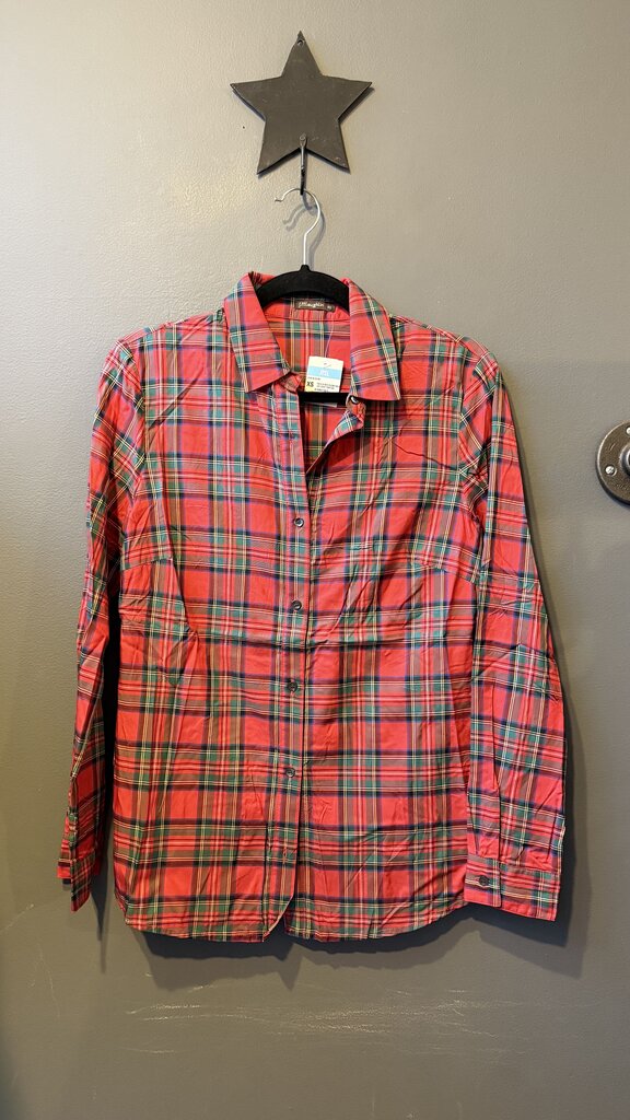 Sateen Tartan Button Up Top