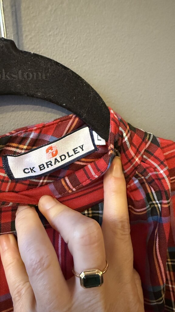 Tartan High Neck Blouse