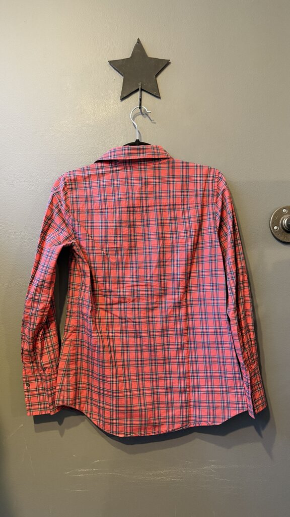 Pleat Tartan Popover Blouse