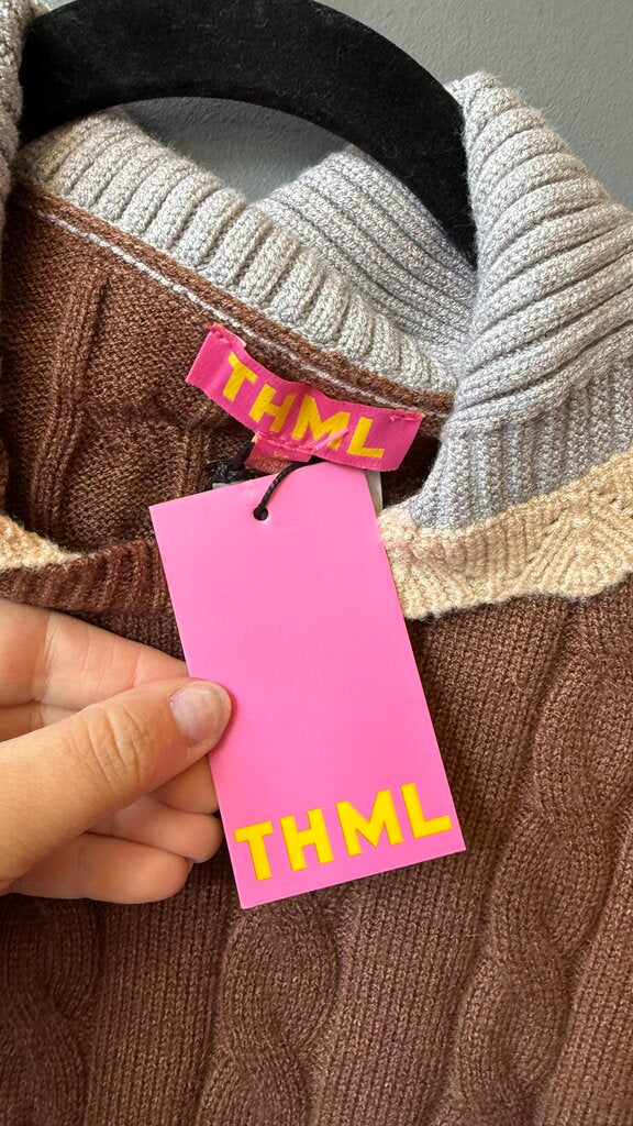 Shawl Collar Cableknit Sweater