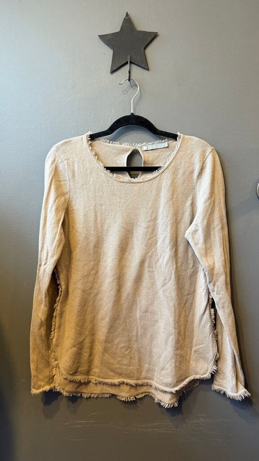 Raw Trim Cashmere Sweater