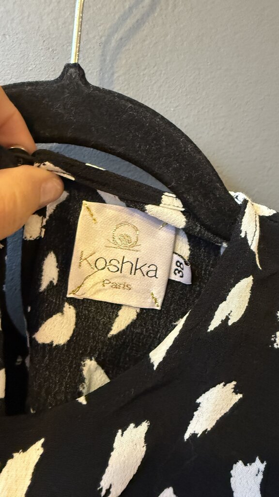 Brush Stroke Print Blouse