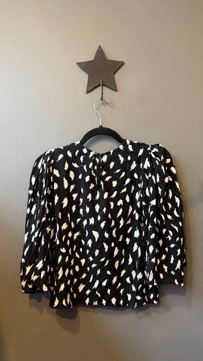 Brush Stroke Print Blouse