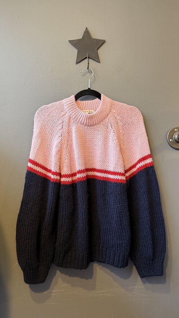 Stripe Puff Sleeve Sweater