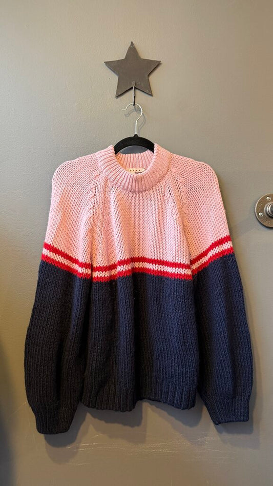 Stripe Puff Sleeve Sweater